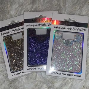 Glitter Koala Pouch Phone Card Holder Stick on